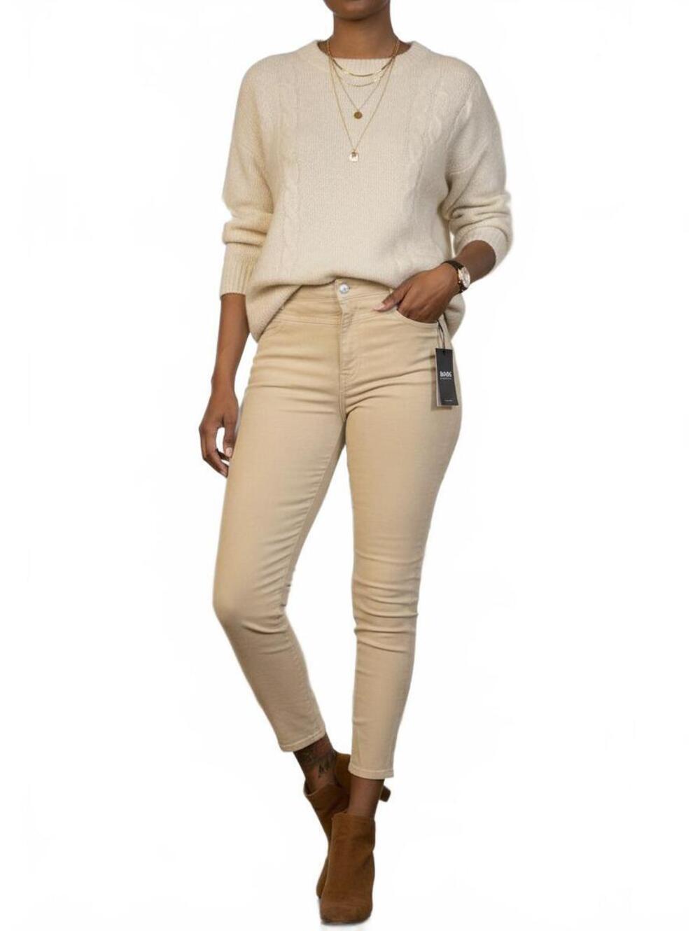 Hugo Boss Women's Tan Skinny Jeans Size 29 High-Rise Cropped Stretch Denim New w